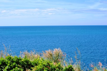 Sky and sea views on a bright day. Use as wallpaper