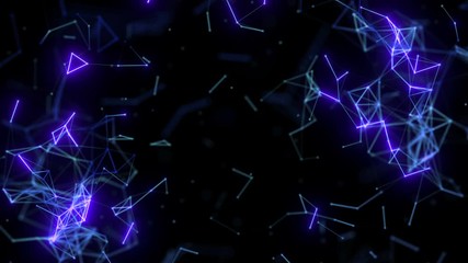 Wall Mural - digital data network animation background lines