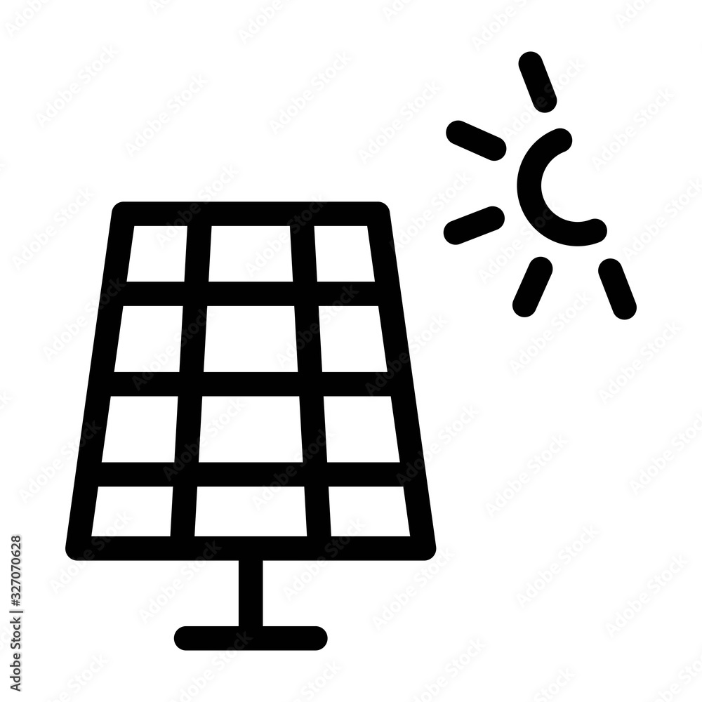 Solar panel icon. Renewable green energy symbol. Perfect icon for ...
