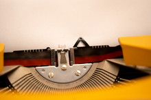 Old Yellow Typewriter