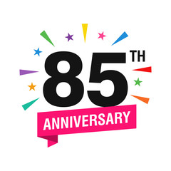 85th Years Anniversary Logo Design Vector	