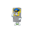 A character design of parking ticket machine working as a Police officer