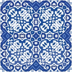 Naklejka na meble Ethnic ceramic tile in portuguese azulejo.