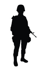 Wall Mural - Soldier silhouette vector, Parachuting airborn