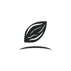 Fototapete - Almond icon template color editable. Almond symbol vector sign isolated on white background illustration for graphic and web design.