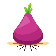 Wall Mural - adorable onion mascot cartoon vector