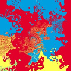 Fototapete - Abstract stylish colorful waves background. Artistic painting wavy lines background with vibrant colors.