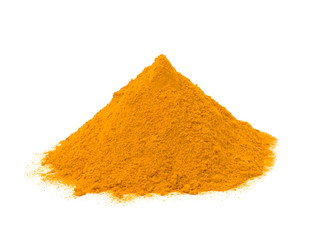 Canvas Print - Turmeric (Curcumin) powder isolate on a white background.