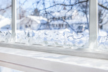 Ice Forming On The Inside Of A Window In The Wintertime