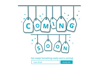 Wall Mural - Coming soon landing page template