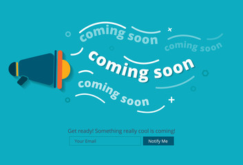 Wall Mural - Coming soon landing page template