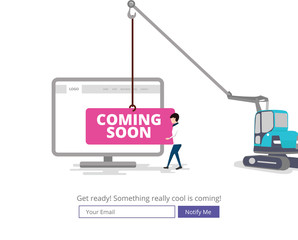 Wall Mural - Coming soon landing page template