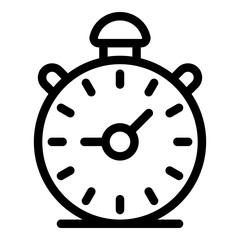 Canvas Print - Alarm clock icon. Outline alarm clockvector icon for web design isolated on white background