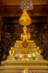 The principal Buddha images of Wat Pho or Phra Chetuphon Wimon Mangkararam Temple an ancient temple in Bangkok, Thailand