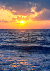 Wall Mural - beautiful sunset over the sea.