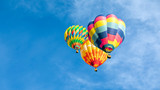 Colorful hot air balloons in the sky