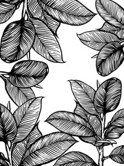 Wall Mural - seamless pattern with leaves