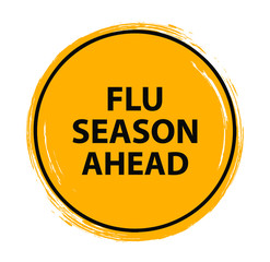 Sticker - flu season ahead sign vector