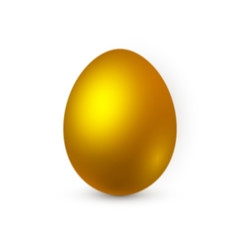 Wall Mural - golden egg on white background. design template. vector illustration