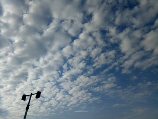 Blue sky background with clouds