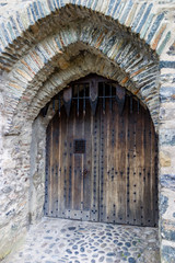 Canvas Print - Portcullis castle gate at an old fortress