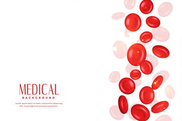 Wall Mural - red blood cell in 3d medical concept background design