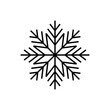 Snowflake outline icon isolated. Symbol, logo illustration for mobile concept and web design.