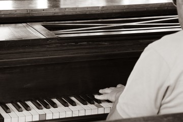 Man playing piano