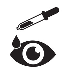 Eye drop icon eye health icon vector eye isolated on white