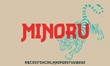 © ZeaLab - minoru, a font combination between vintage and modern Japanese type style alphabet