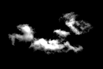 Wall Mural - white clouds set with black background