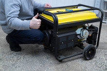 Gasoline Generator For Generating Electricity In An Emergency.
