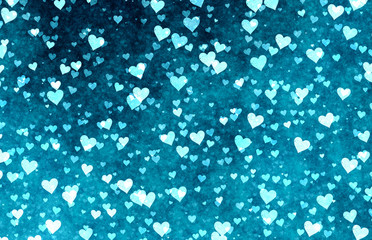 Sticker -  hearts background