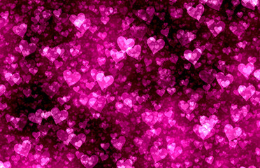 Sticker -  hearts background