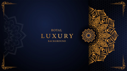 Luxury mandala background with golden arabesque pattern arabic islamic design