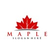 © THE LASTMINI - maple red logo simple concept	vector