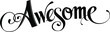 Awesome - custom calligraphy text