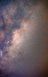 Fototapeta Mapy - The stars and the milky way in the dark sky at night are very beautiful.