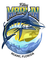 Shirt Design Of Fishing The Marlin Fish