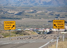 Runaway Truck Ramp Sign A Emergency Escape Ramp In Laughlin, Clark County Nevada USA