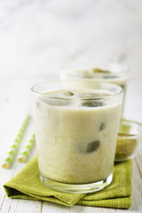 Canvas Print - Iced matcha latte tea