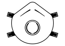Nbps0 NewBreathingProtectionSign Nbps - Deutsch: Universal Atemschutzmaske Symbol (FFP1 - FFP3) - Sicherheitsmaßnahmen - English: Safety Measures / Breathing Mask Icon. - Xxl G9144