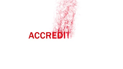 Wall Mural - Accreditation word with sand transition animation