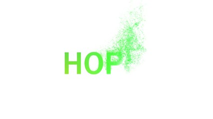 Wall Mural - Animation particles combine to form Hope word