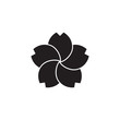 sakura flower icon logo vector