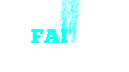 Wall Mural - Faith word with sand particles motion graphic