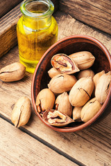 Wall Mural - Unshelled pecans nut