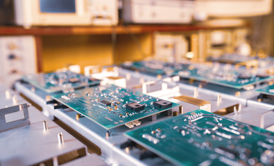close-up computer green microcircuits
