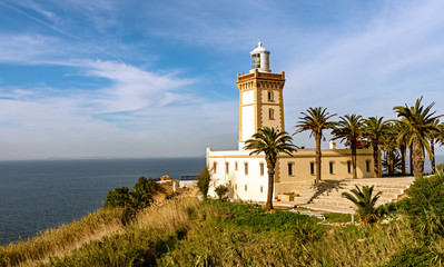 Wall Mural - View of lighthouse on Cape Spartel, Tangier, Morocco.
