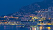 Cityscape of Monte Carlo night to day timelapse, Monaco before summer sunrise.